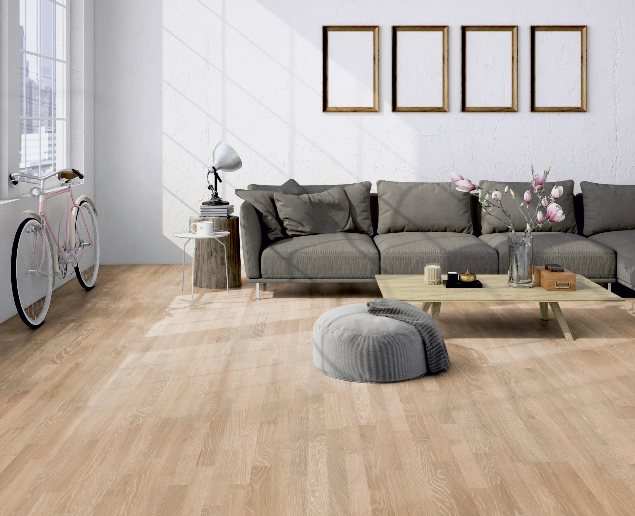 Oak grey white 3-strip