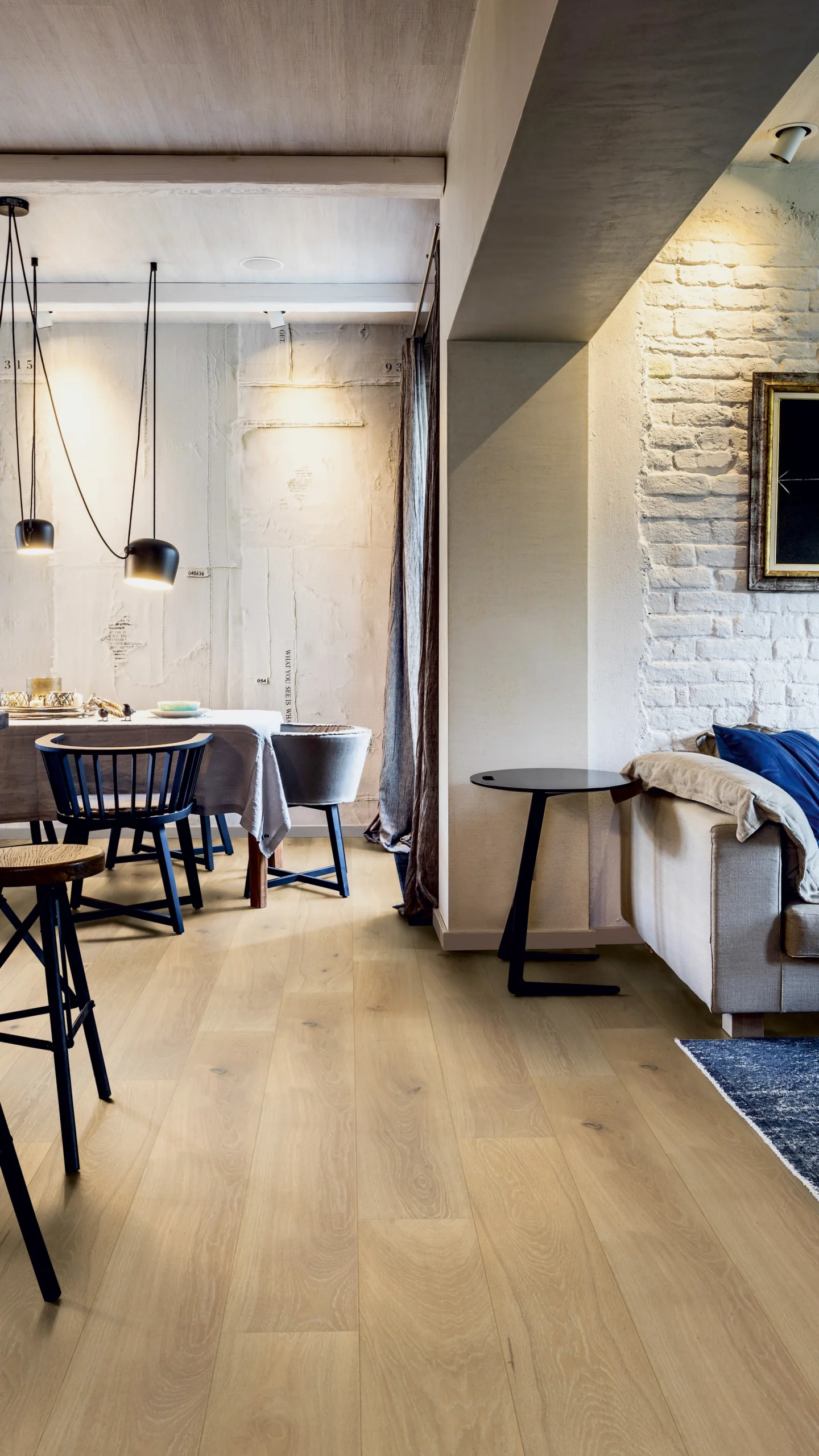 Oak grey white plank