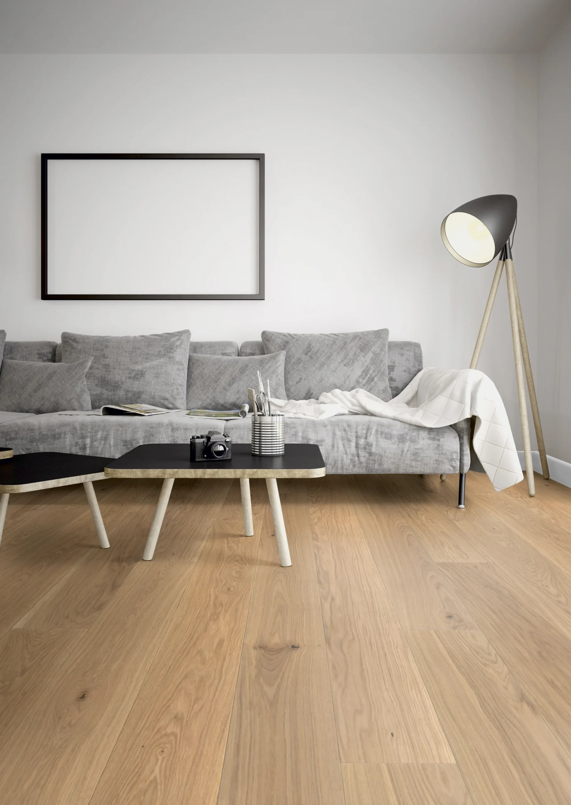 Oak light beige plank, 2390 x 200 x 13 mm