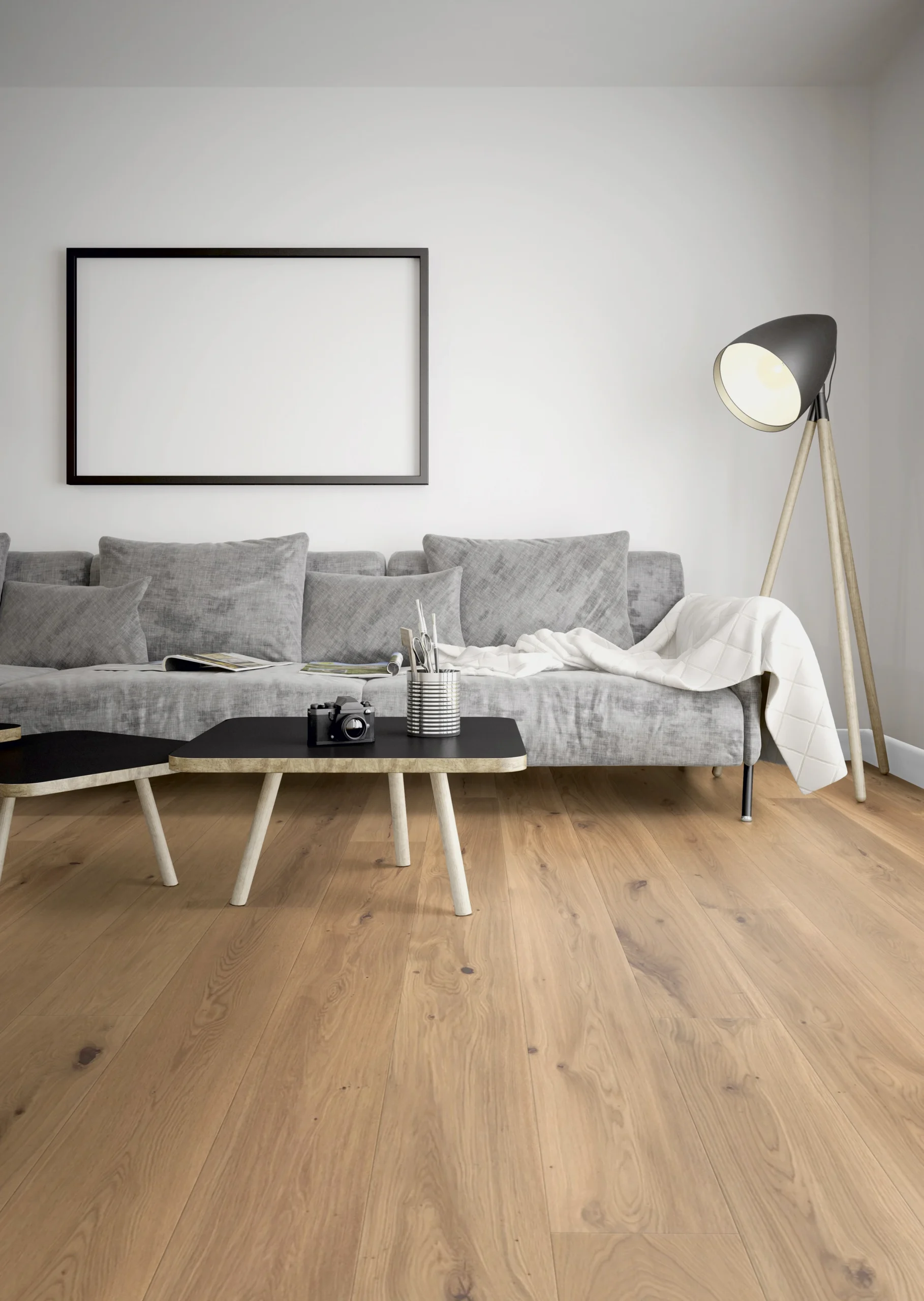 Oak light beige plank, 2390 x 200 x 13 mm