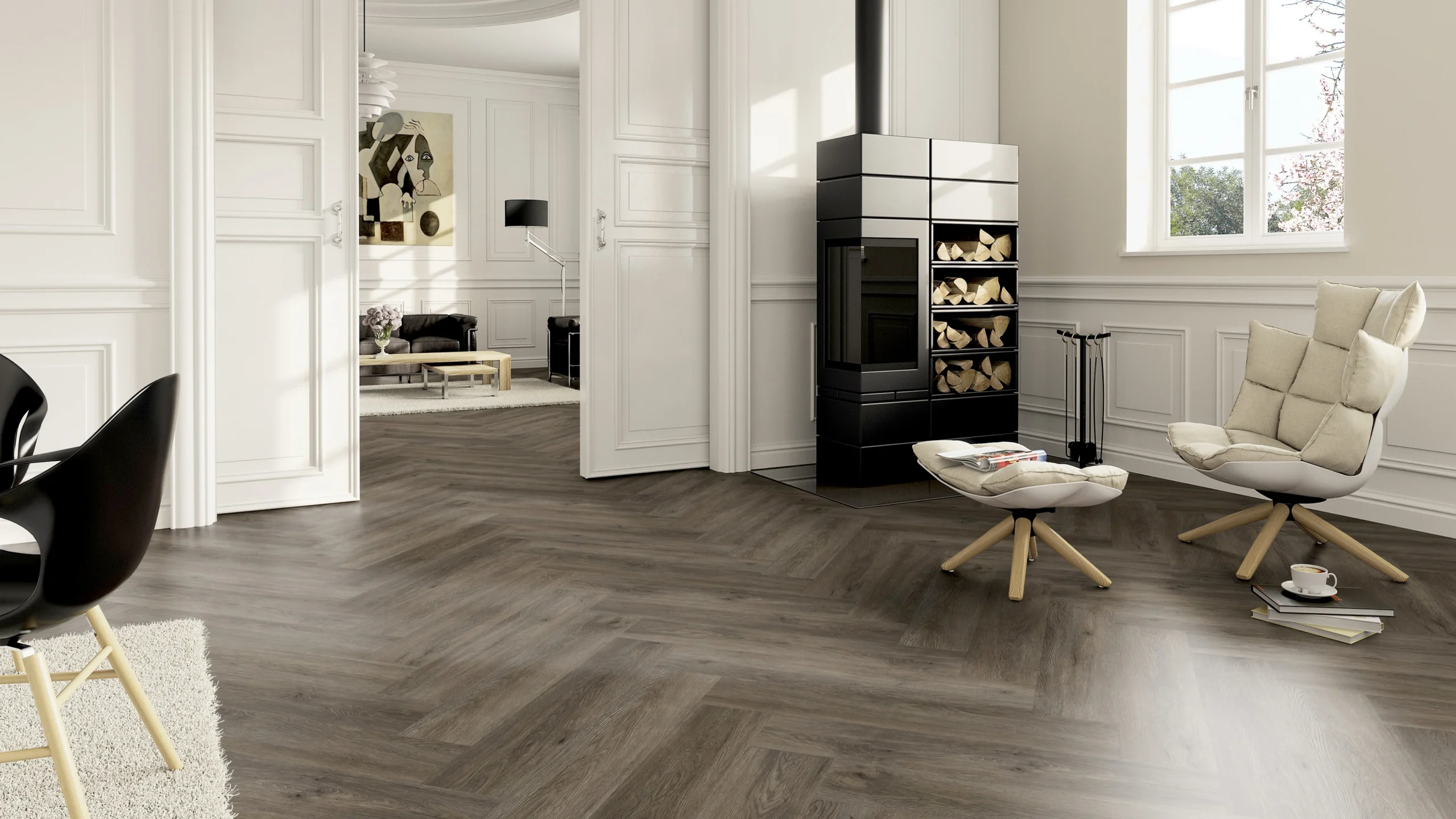 Oak Canberra herringbone, 749.3 x 149.9 x 2.5 mm