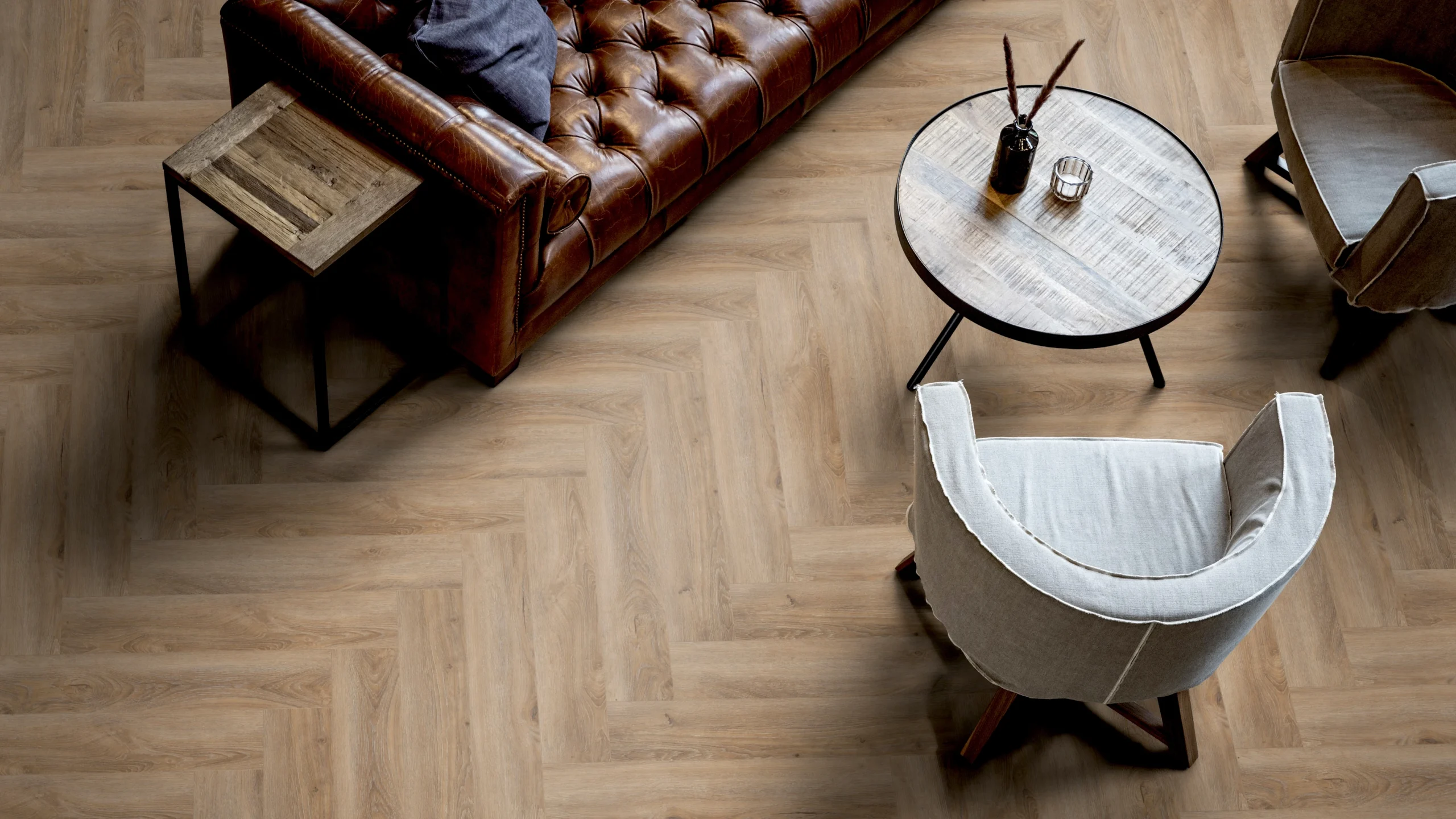 Oak Malaga herringbone, 743 x 145 x 6 mm