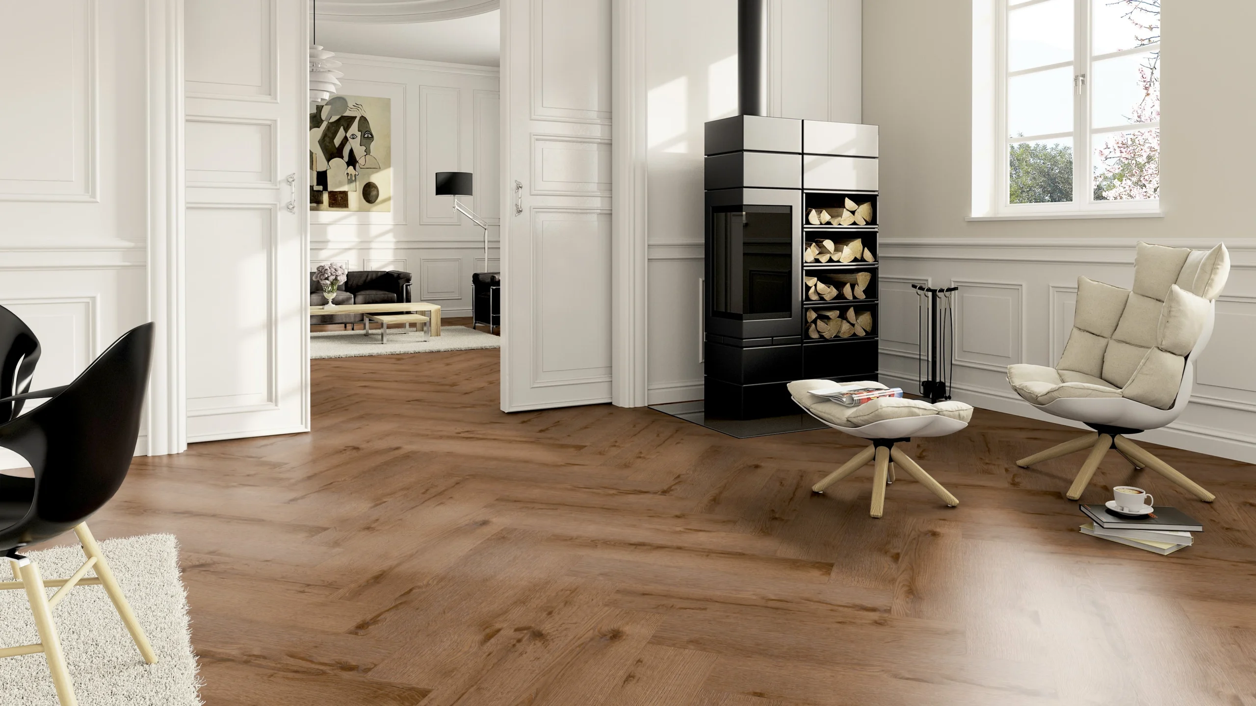 Oak Washington herringbone, 749.3 x 149.9 x 2.5 mm