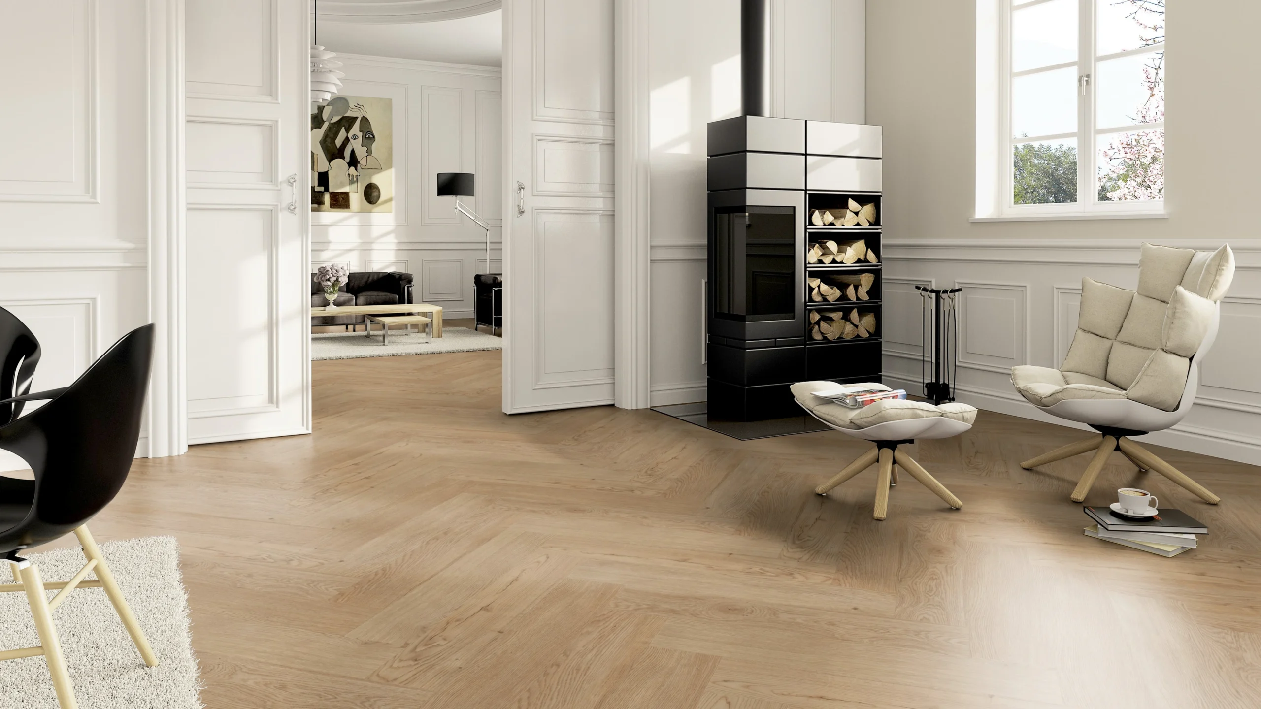 Oak Dublin herringbone, 749.3 x 149.9 x 2.5 mm