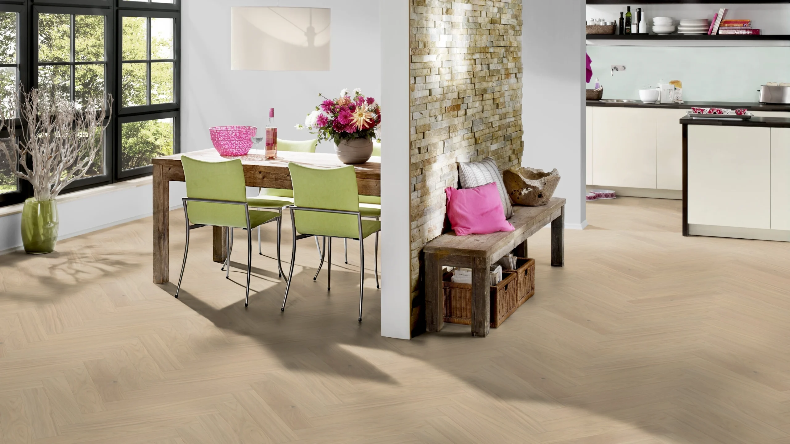 Oak Morvan herringbone