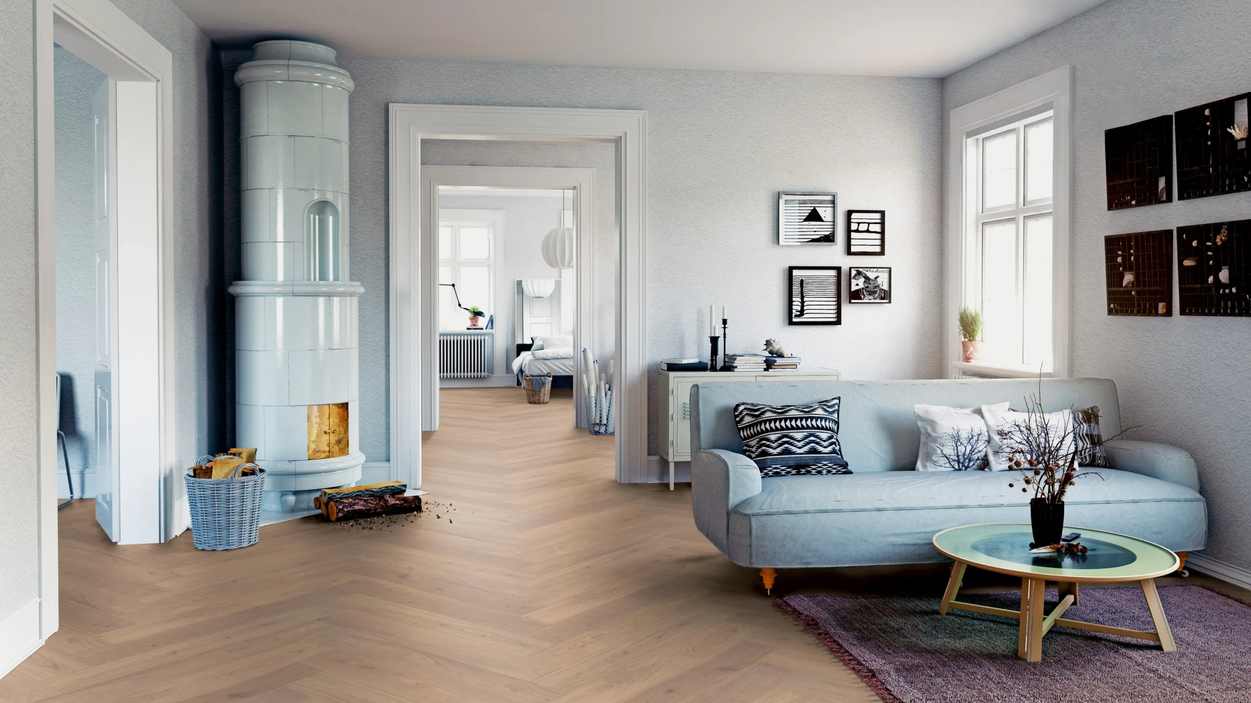 Oak Helgoland herringbone