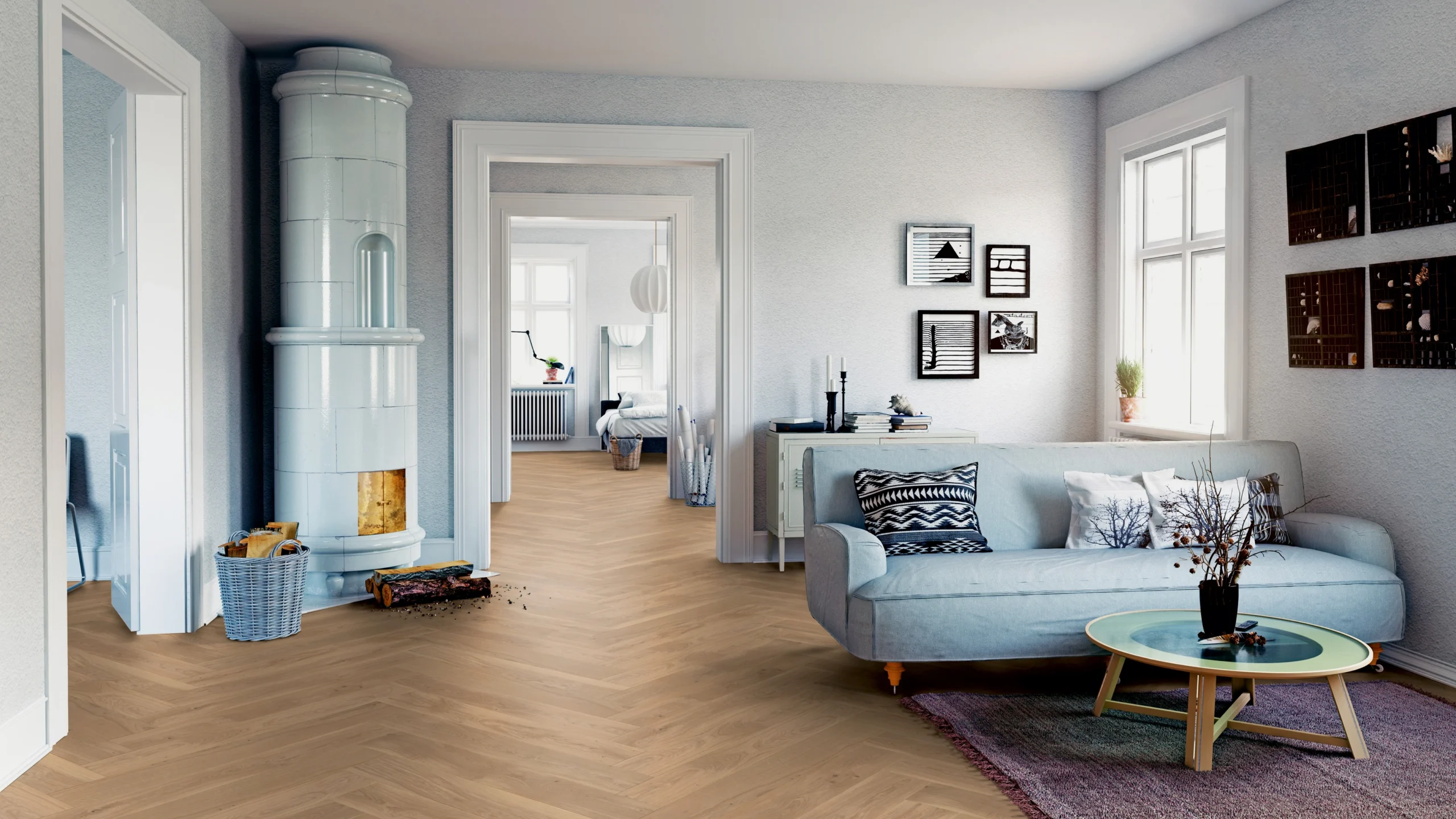 Oak Ameland herringbone
